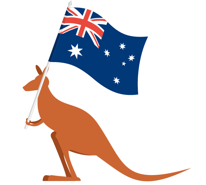 Women Holding Australian Flag