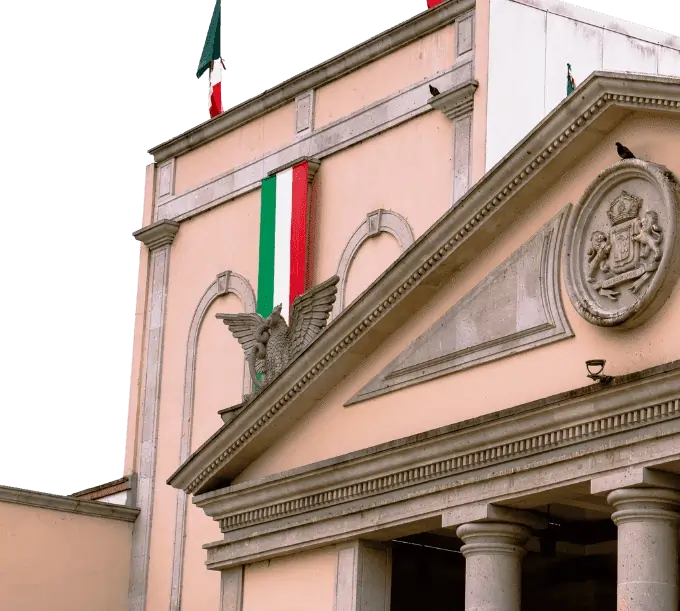 Link Building Services in Italy 2 Italian Flags on a Building