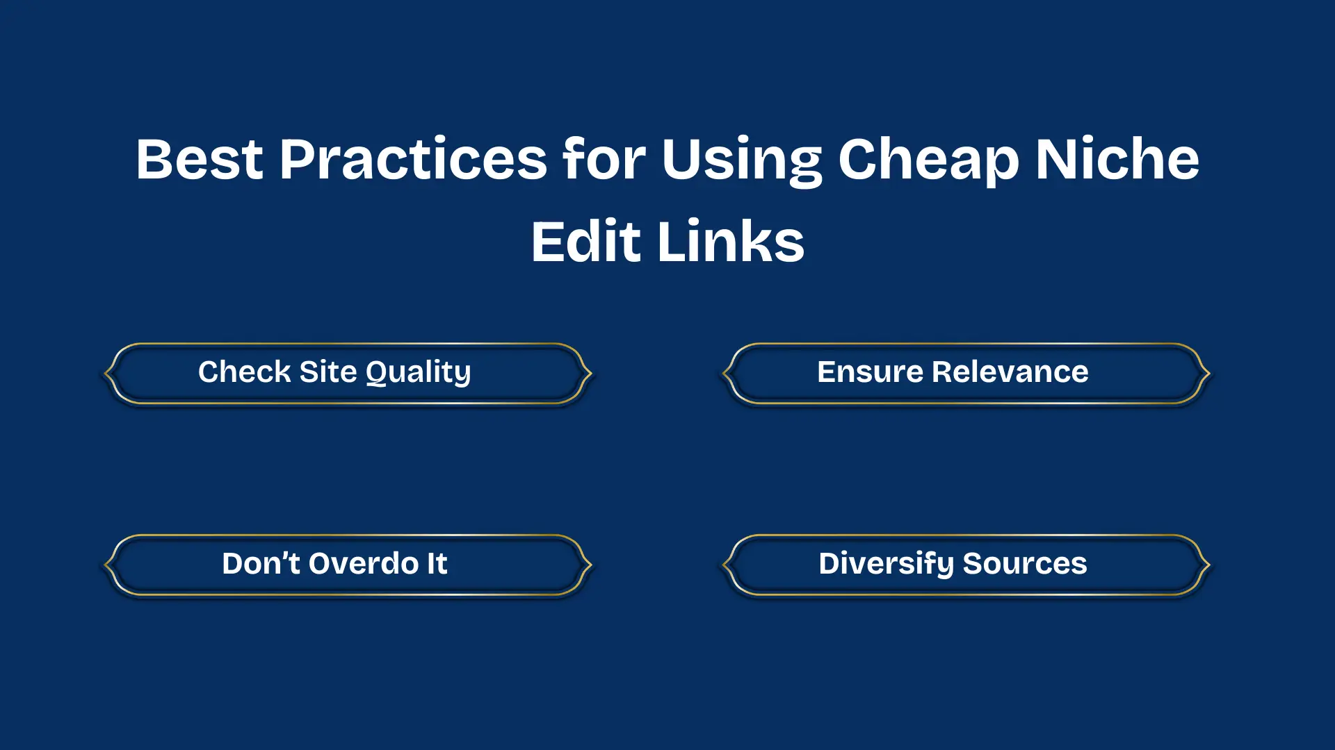 Using Cheap Niche