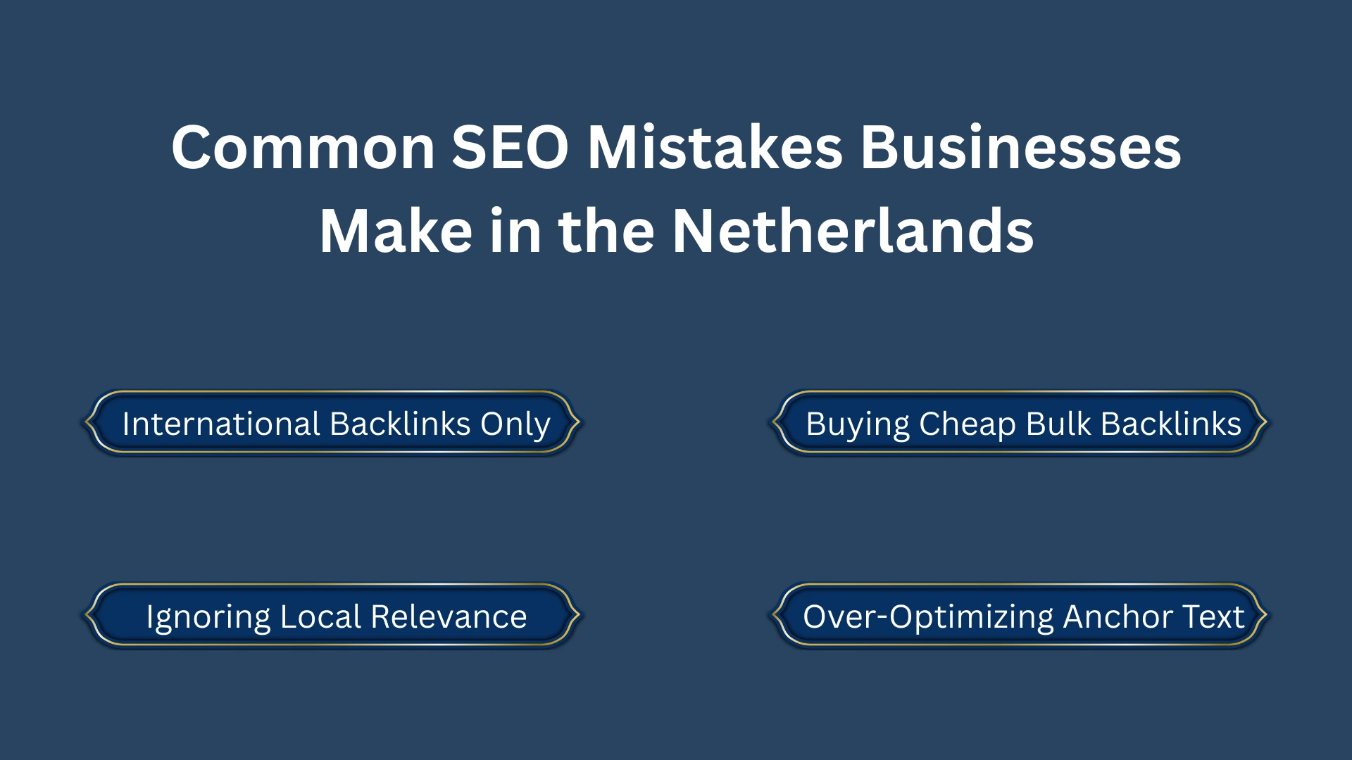 SEO Mistakes in Netherlands