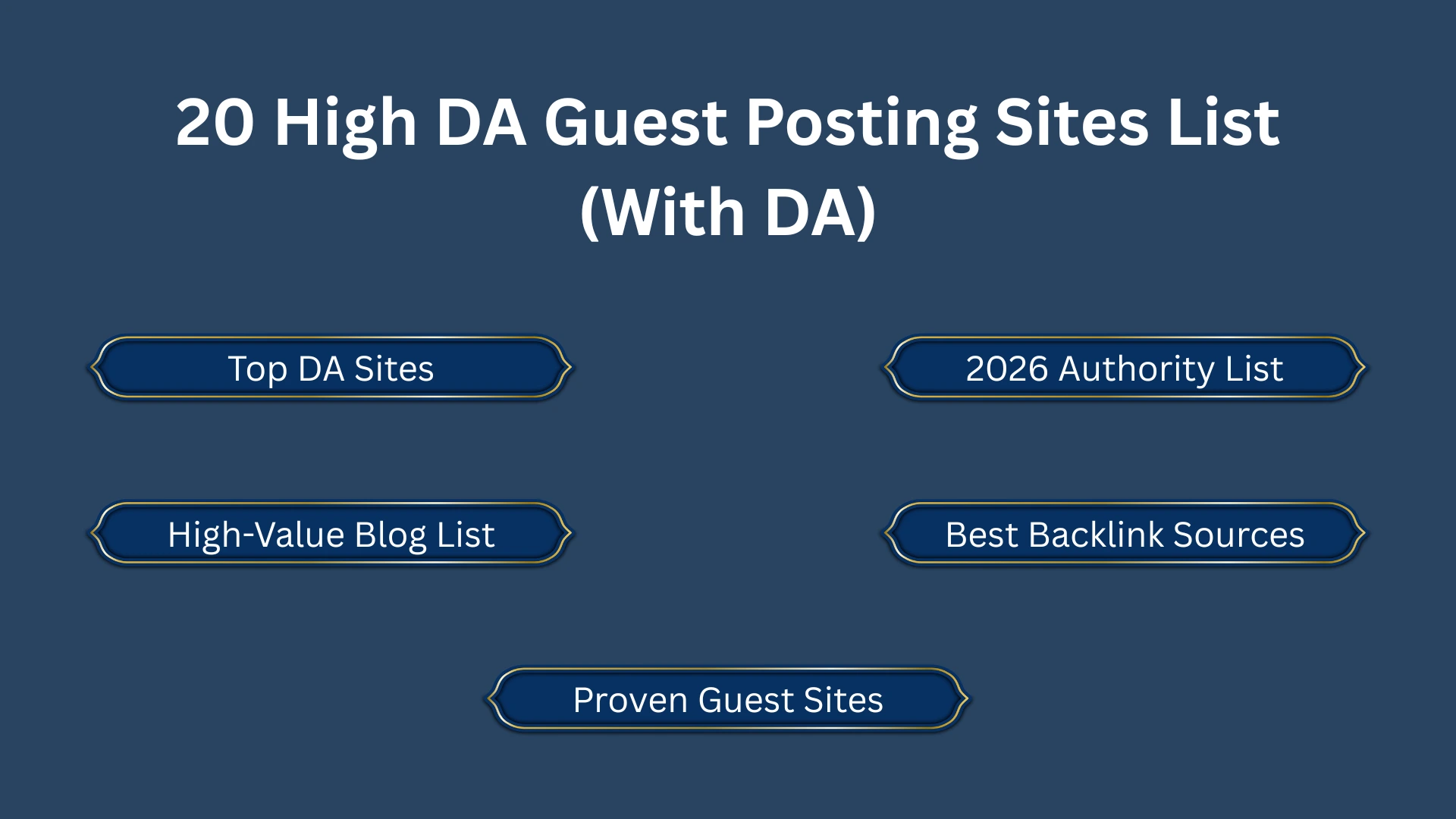 High DA Guest Posting Sites