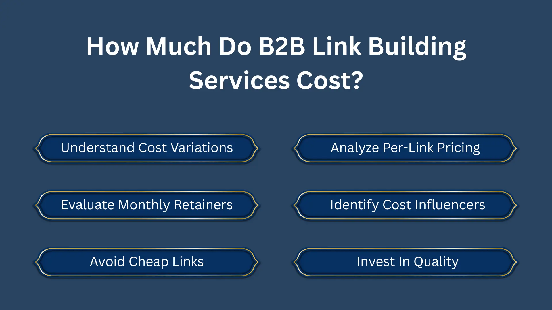 B2B Link Building Services Cost