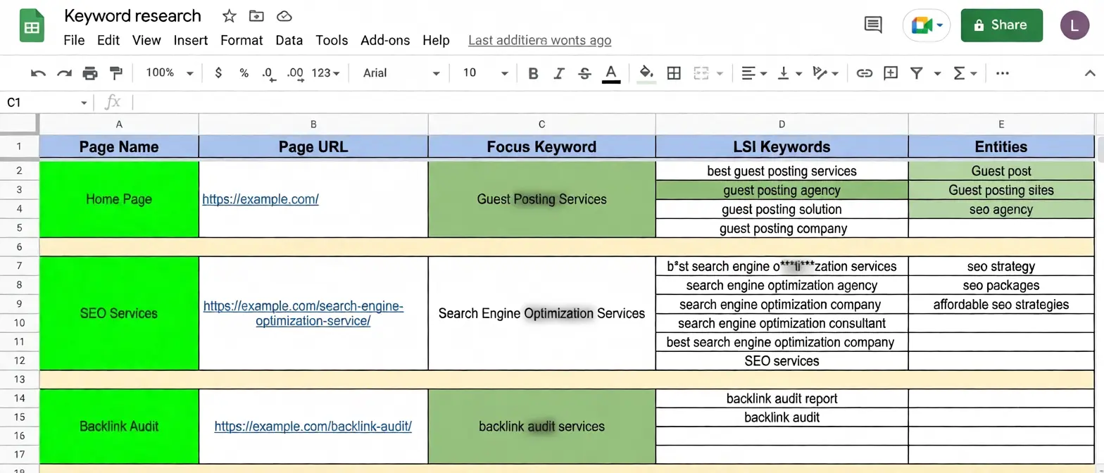 Keyword Mapping
