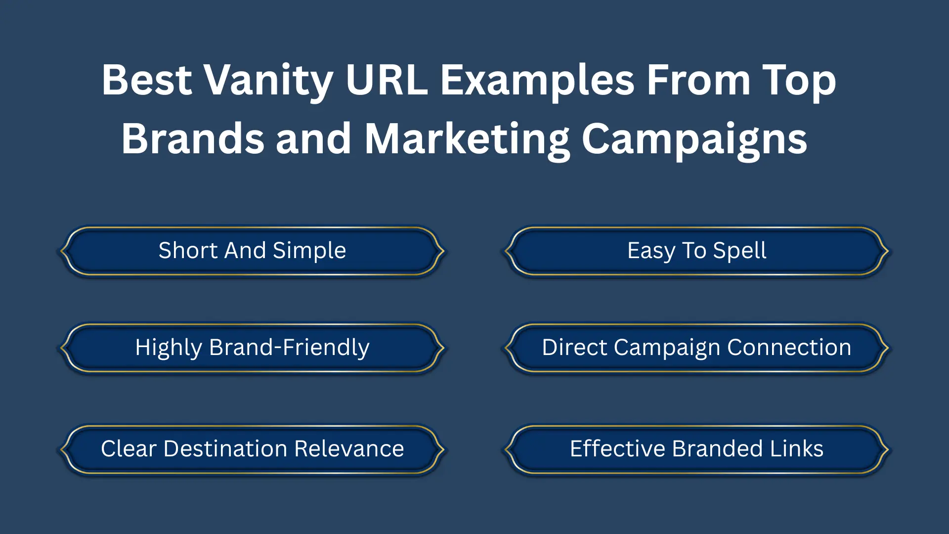 Vanity URL Examples