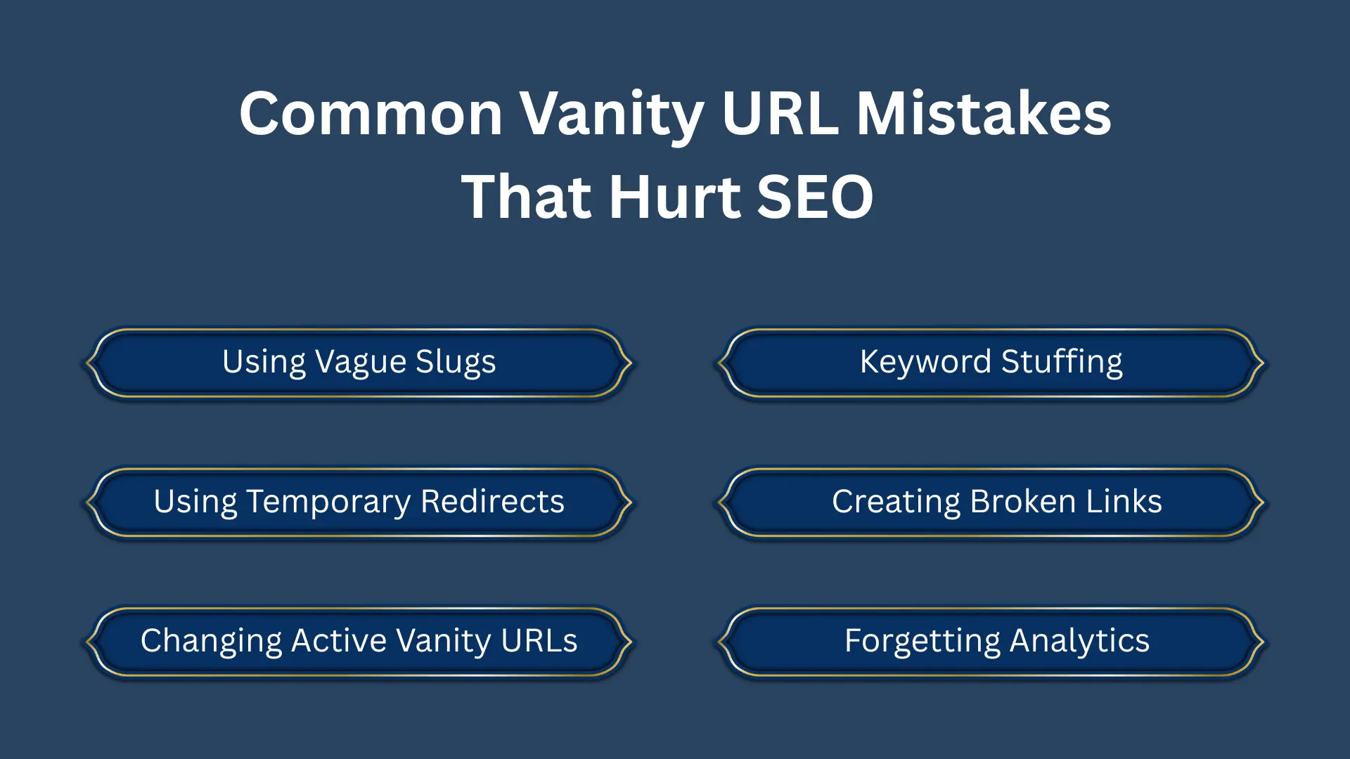 Vanity URL Mistakes