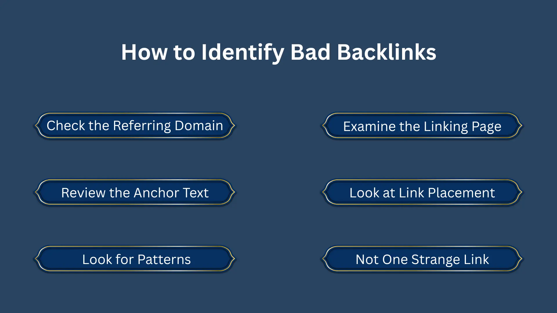 Identify Bad Backlinks